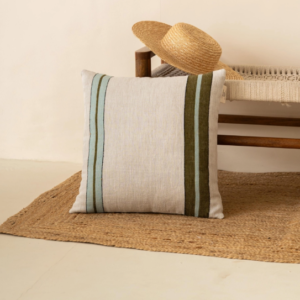 Linen Herringbone Cushion Cover/OLIVE