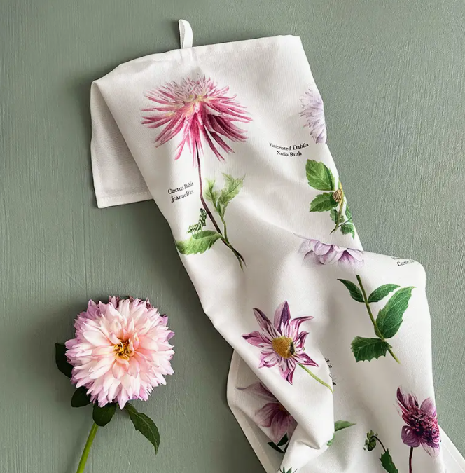 Dahlia 100% Organic Cotton Tea Towel
