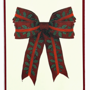 Cards-Christmas Holly Bow