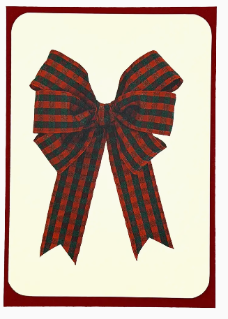 Cards-Christmas Tartan Bow
