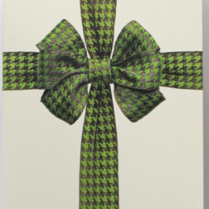 Cards-Green Houndstooth Bow