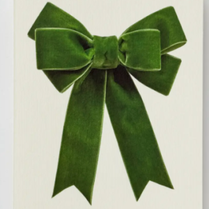 Cards-Green Velvet Bow