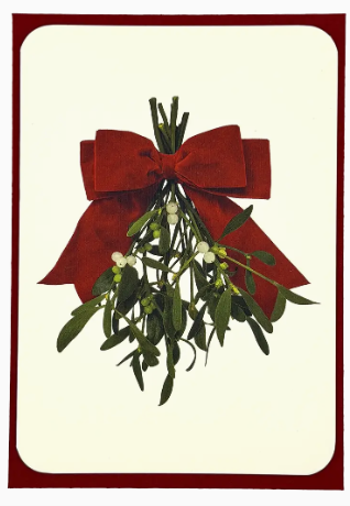 Cards-Mistletoe Bow Christmas