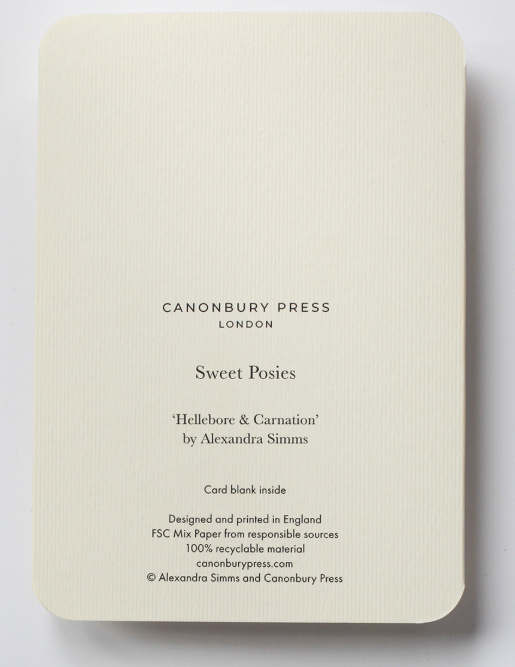 Cards-Posy of Hellebore & Carnation - Image 2